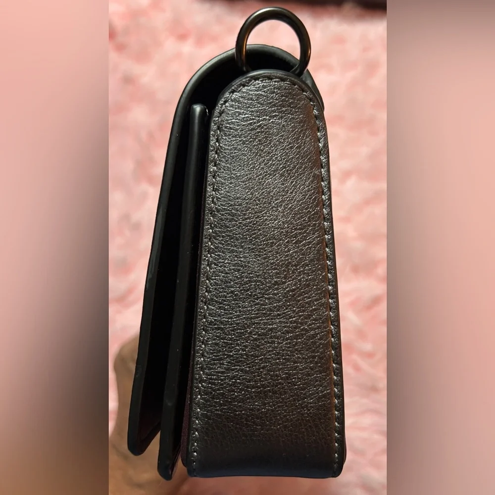 COACH SIGNATURE LEATHER DINKY - METALLIC GRAPHITE - Picture 5 of 11